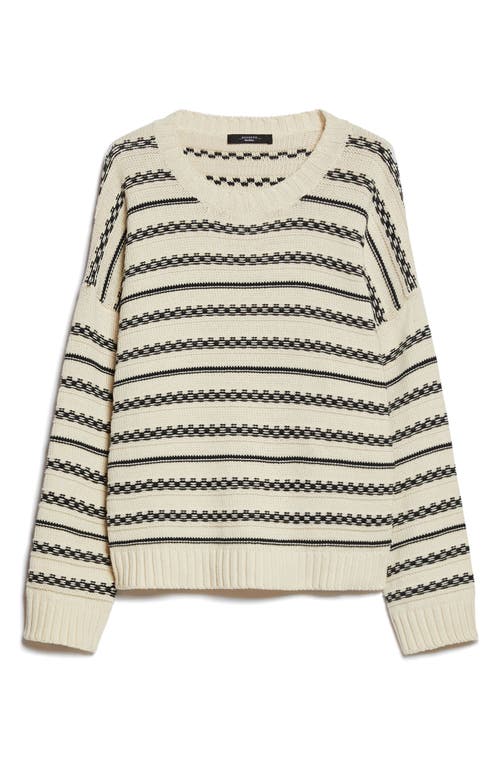 Shop Max Mara Foster Stripe Crewneck Sweater In Navy