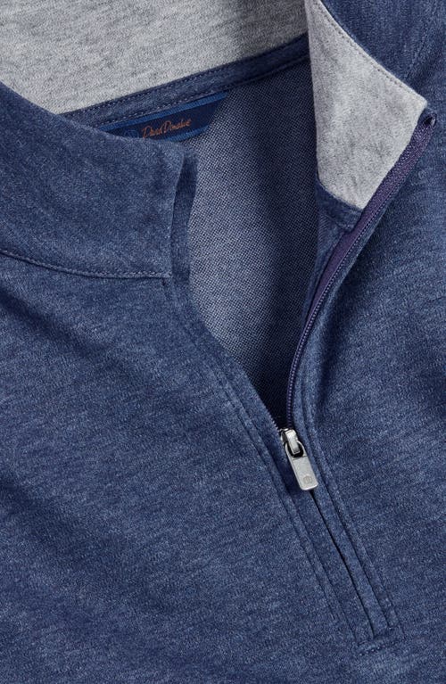 David Donahue Quarter Zip Pullover In Blue