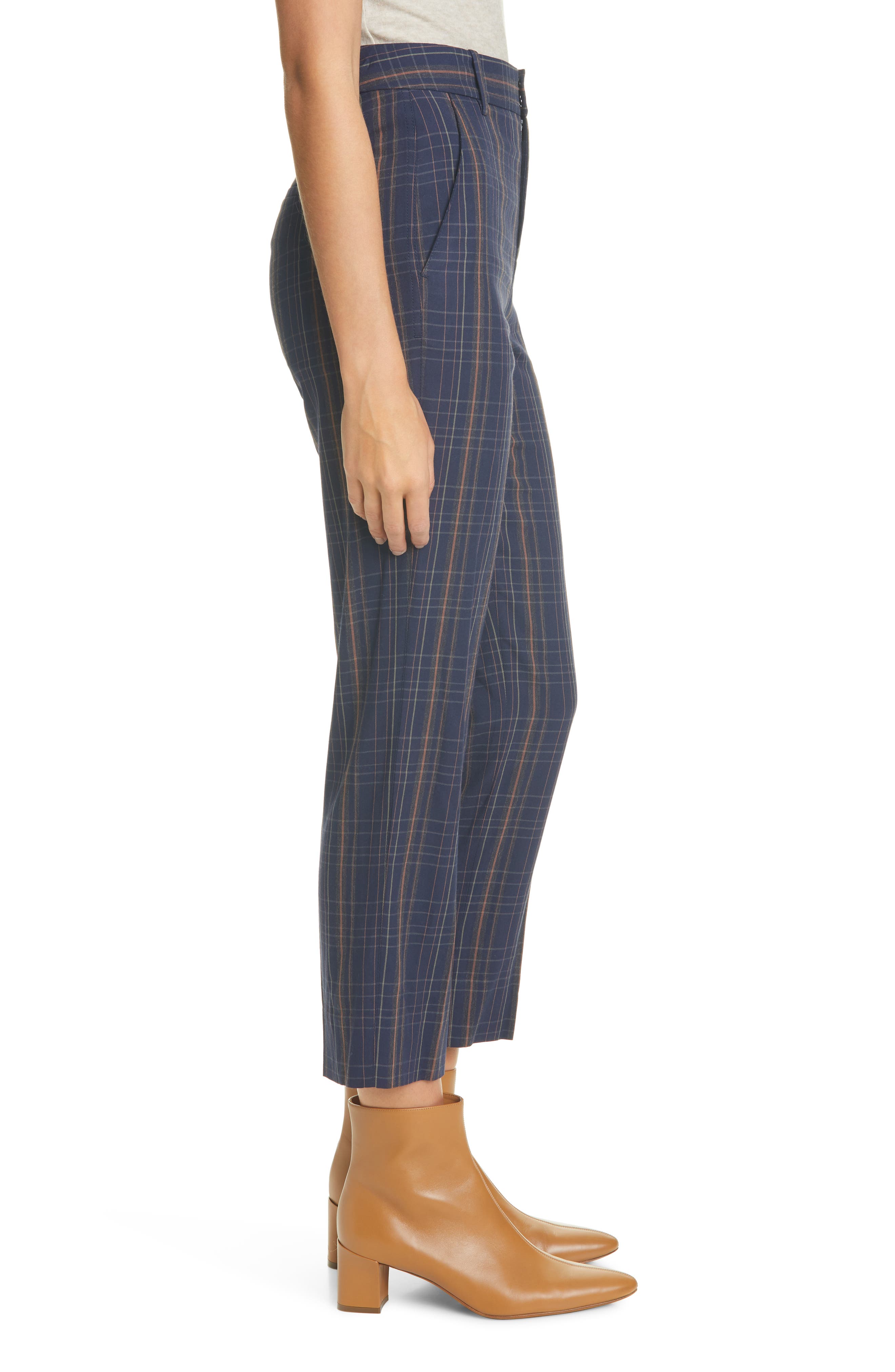 Vince Modern Plaid Crop Pants 