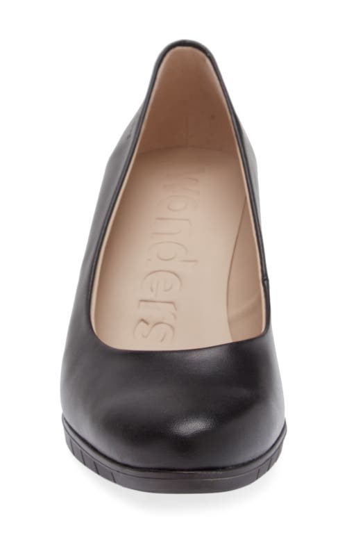 Wonders Classic Pump In Black Leather