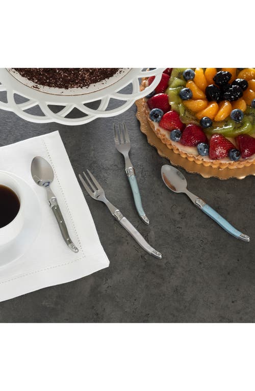 French Home Laguiole Cocktail Utensil Set In Green/baby Blue/silvery