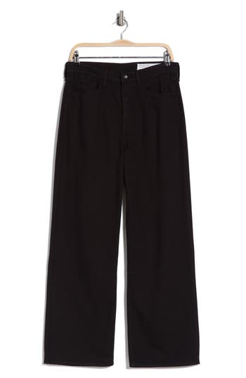 Shop Rag & Bone Lori Mid Rise Wide Leg Pants In Black