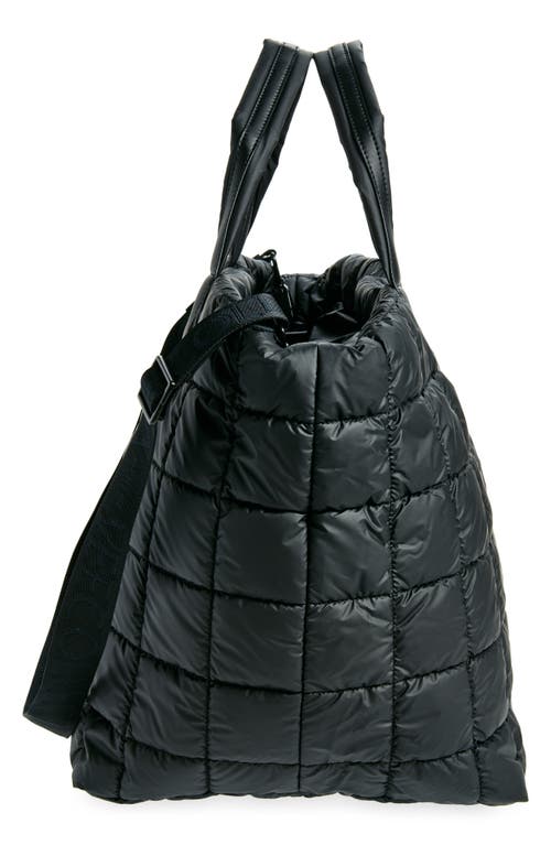 Shop Veecollective Porter Water Repellent Quilted Weekend Bag In Matt Black