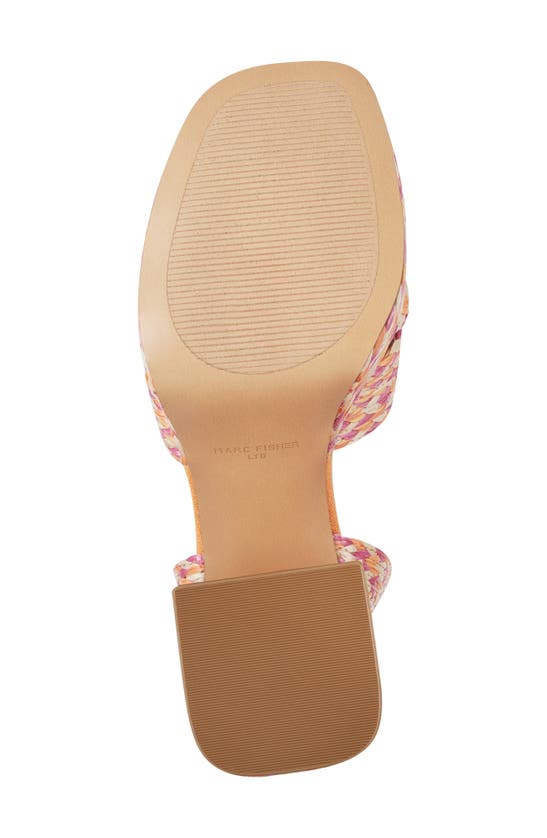 Shop Marc Fisher Ltd Janie Raffia Ankle Strap Platform Sandal In Medium Pink
