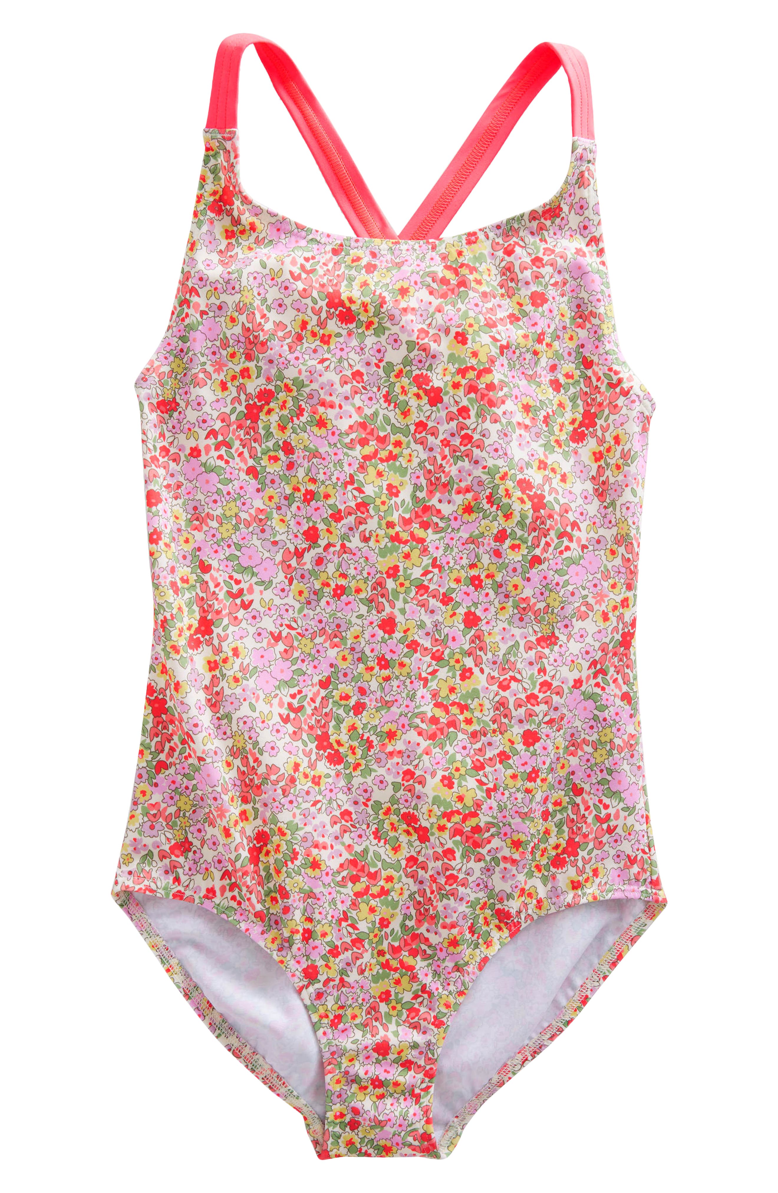 floral print one piece swimsuit