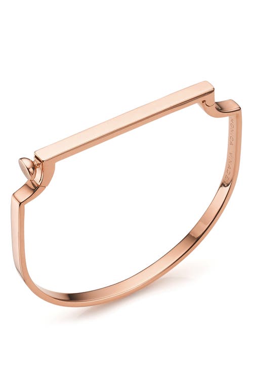 Monica Vinader Engravable Signature Thin Bangle Ros Gold at Nordstrom,