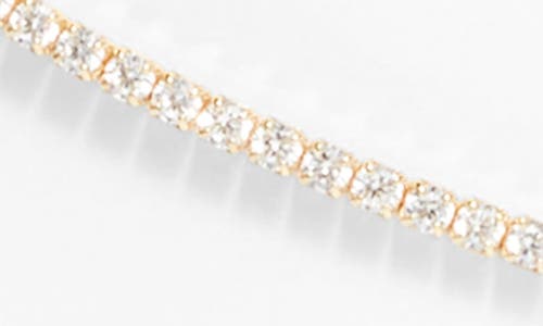 Shymi Cubic Zirconia Tennis Anklet In Gold/white
