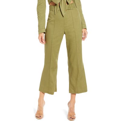 English Factory Semi Flare Pants, Green