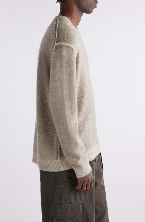 Acne Studios Wool Blend Crewneck Sweater In Beige