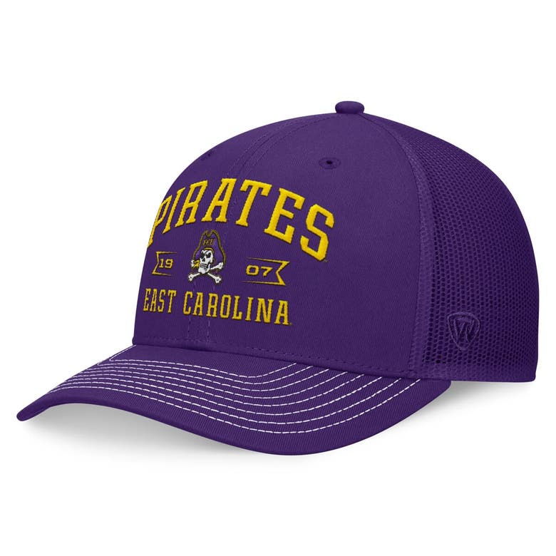 Shop Top Of The World Purple Ecu Pirates Carson Trucker Adjustable Hat