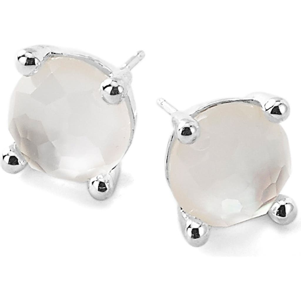 Shop Ippolita 'rock Candy' Mini Stud Earrings In Silver/mother Of Pearl