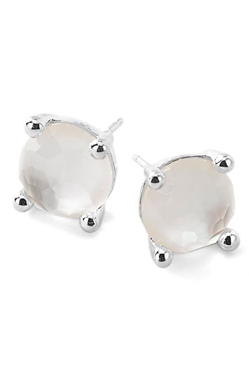 Ippolita Mini Stud Earrings In Sterling Silver In Silver/mother Of Pearl