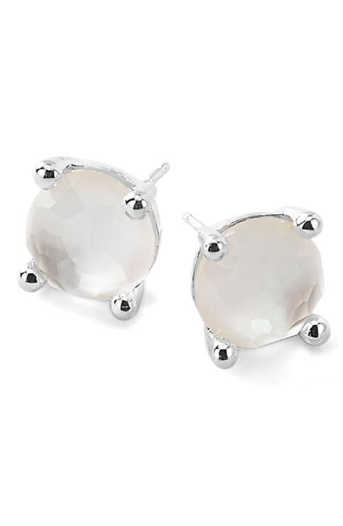 Shop Ippolita 'rock Candy' Mini Stud Earrings In Silver/mother Of Pearl