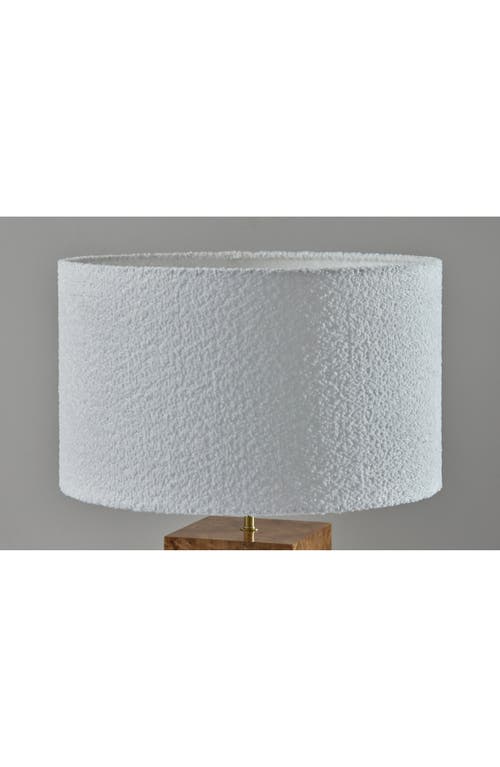 Shop Adesso Lighting Frederick Table Lamp In Burled Wood W/antique Brass