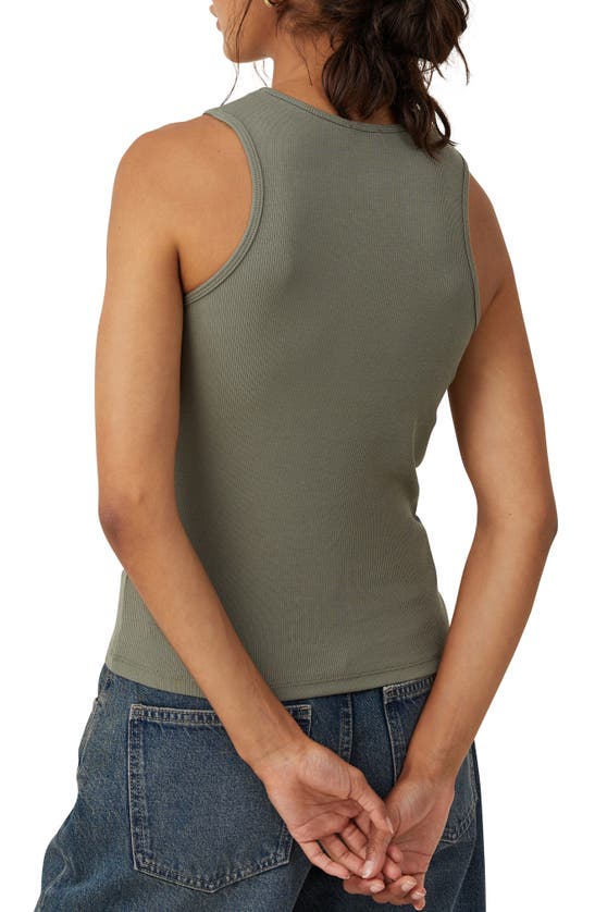 Shop Cotton On The One Rib Tank In Woodland