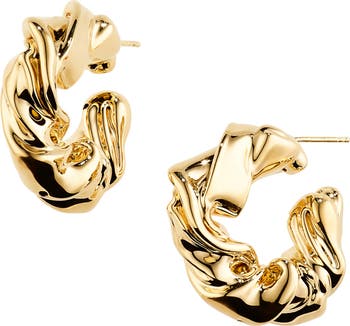 Folded Hoop Earrings