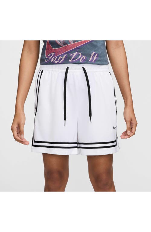 Nike Crossover Dri-fit 7-inch Basketball Shorts In White/black/black