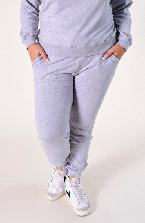 Shop Poplinen Plus Agnes Organic Cotton + Tencel Jogger Pant In Heather Gray