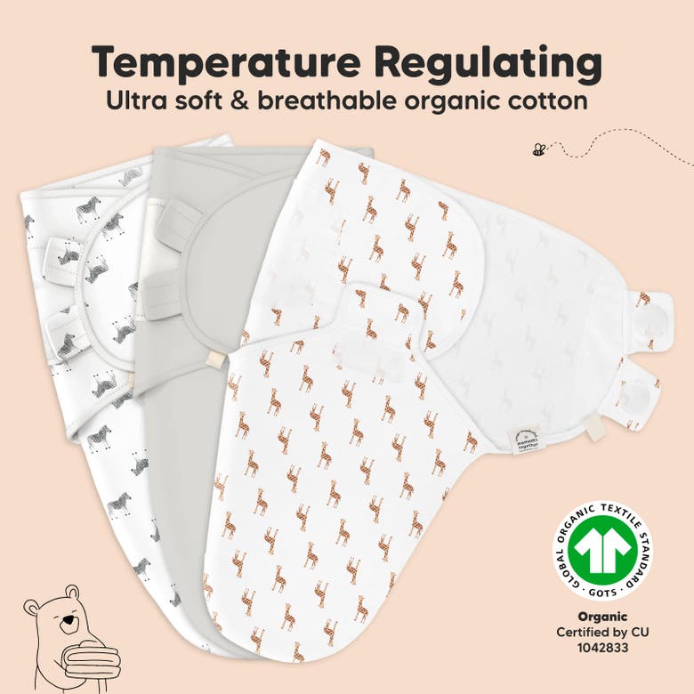 Keababies 3-pack Soothe Swaddle Wraps In The Wild