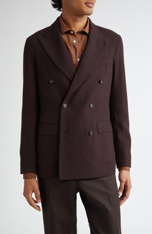 Shop Massimo Alba Double Breasted Wool Sport Coat In Lava