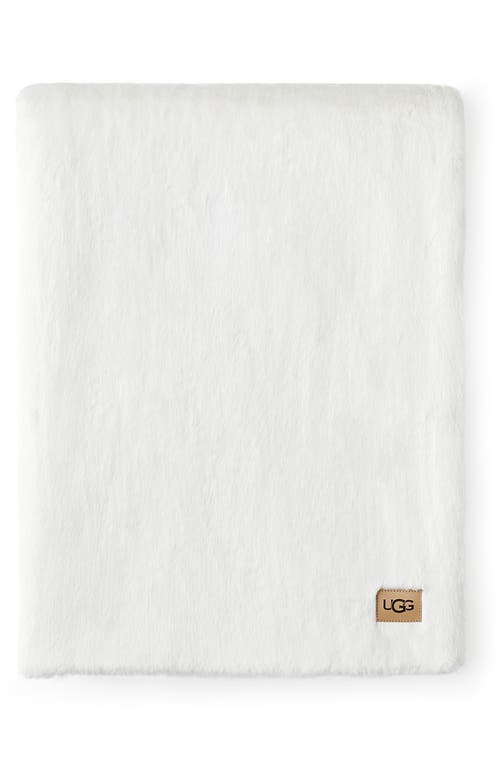 UGG(r) Lanai Fleece Throw Blanket in Snow at Nordstrom