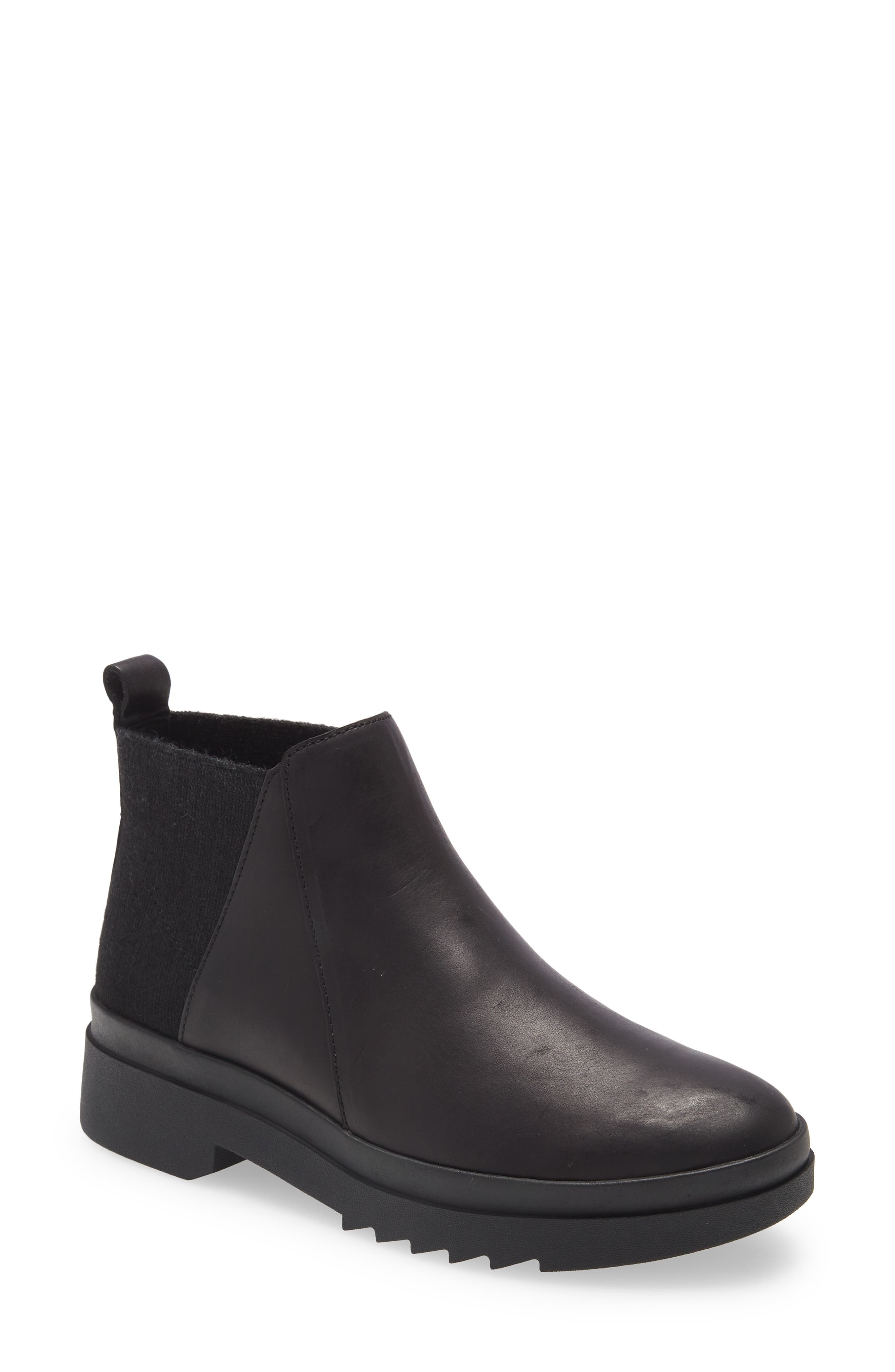 eileen fisher suede booties