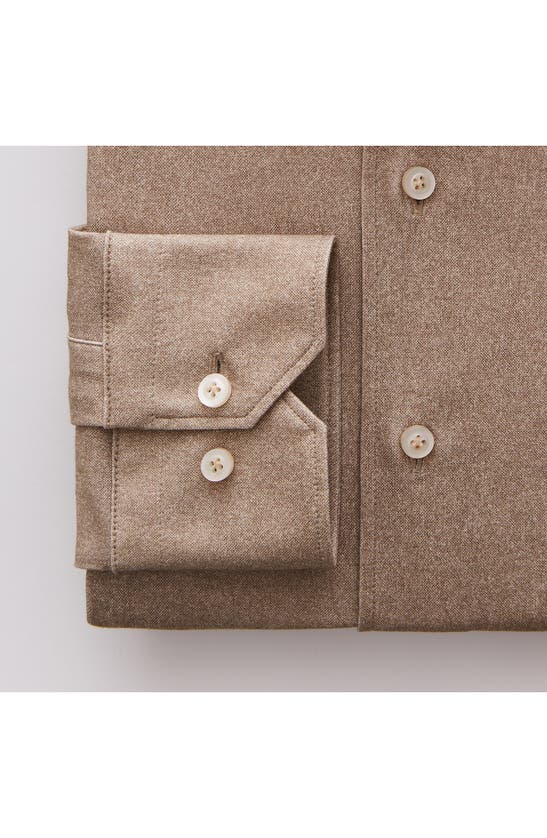 Shop Emanuel Berg 4flex Modern Fit Knit Button-up Shirt In Light Pastel Brown