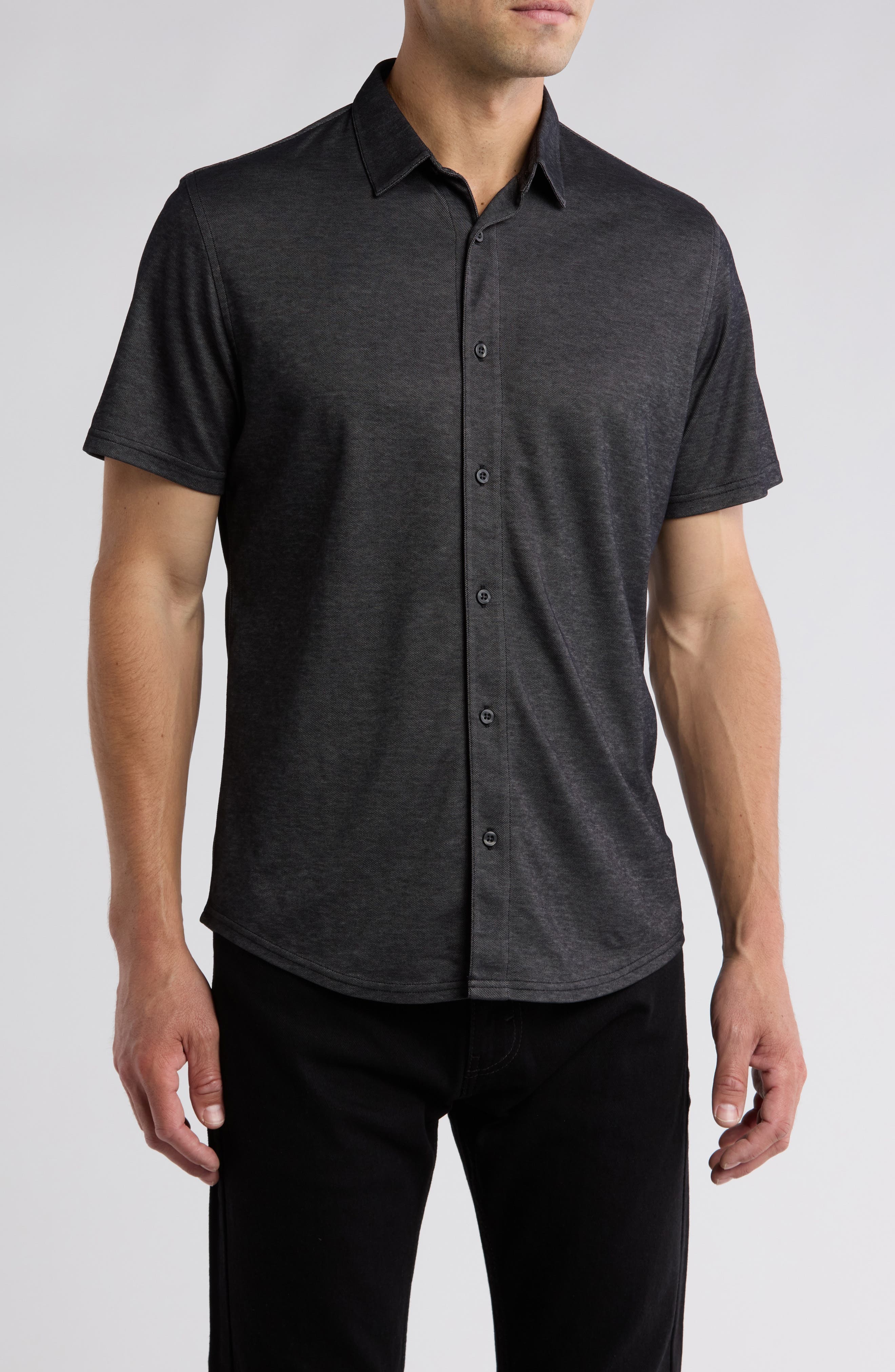 mens black button up shirt near me