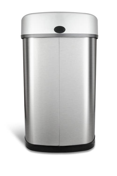 Ninestars 50l Sensor Trash Can In Silver Black