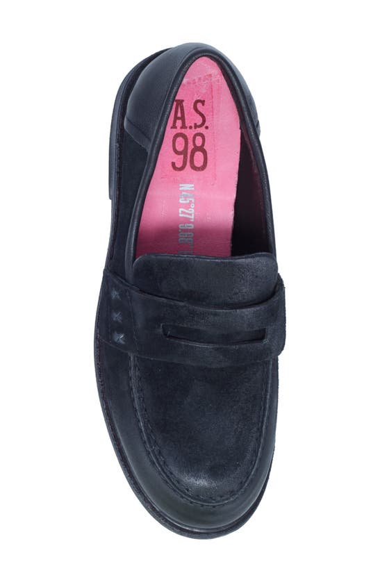 A.s.98 Vern Penny Loafer In Black | ModeSens