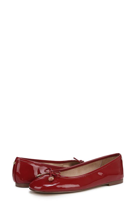 Shop Sam Edelman Flora Ballet Flat In Red Mahogany