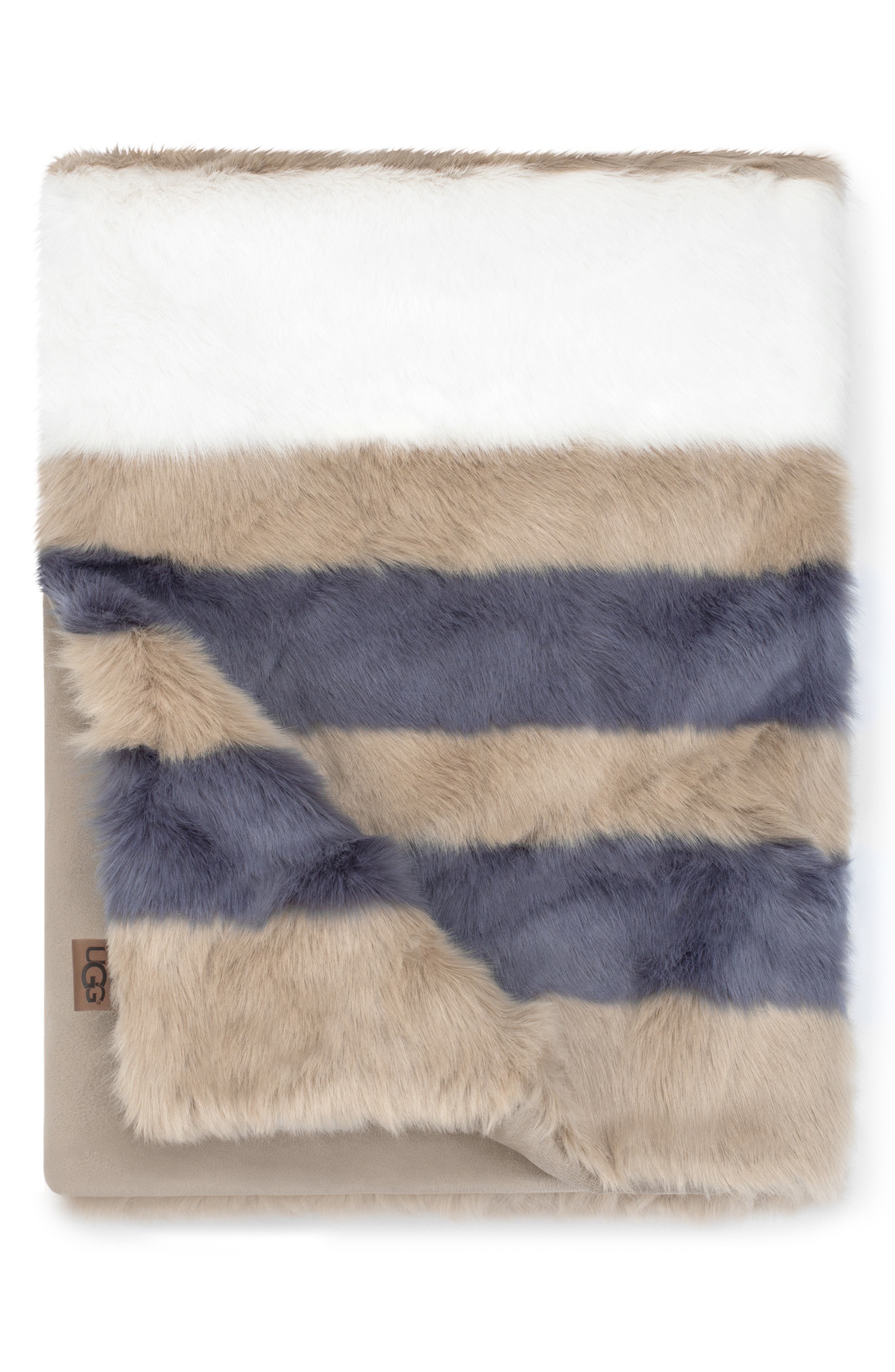 UGG® Royale Surf Stripe Faux Fur Throw Blanket Nordstrom