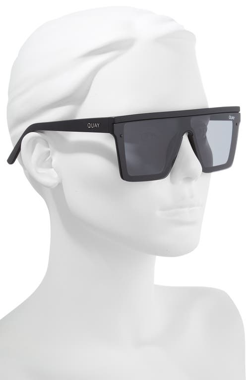 Shop Quay Australia Hindsight 67mm Shield Sunglasses In Black/smoke