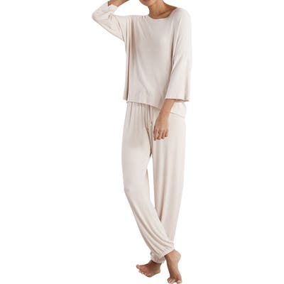 The White Company Ribbed Pajamas, Pink