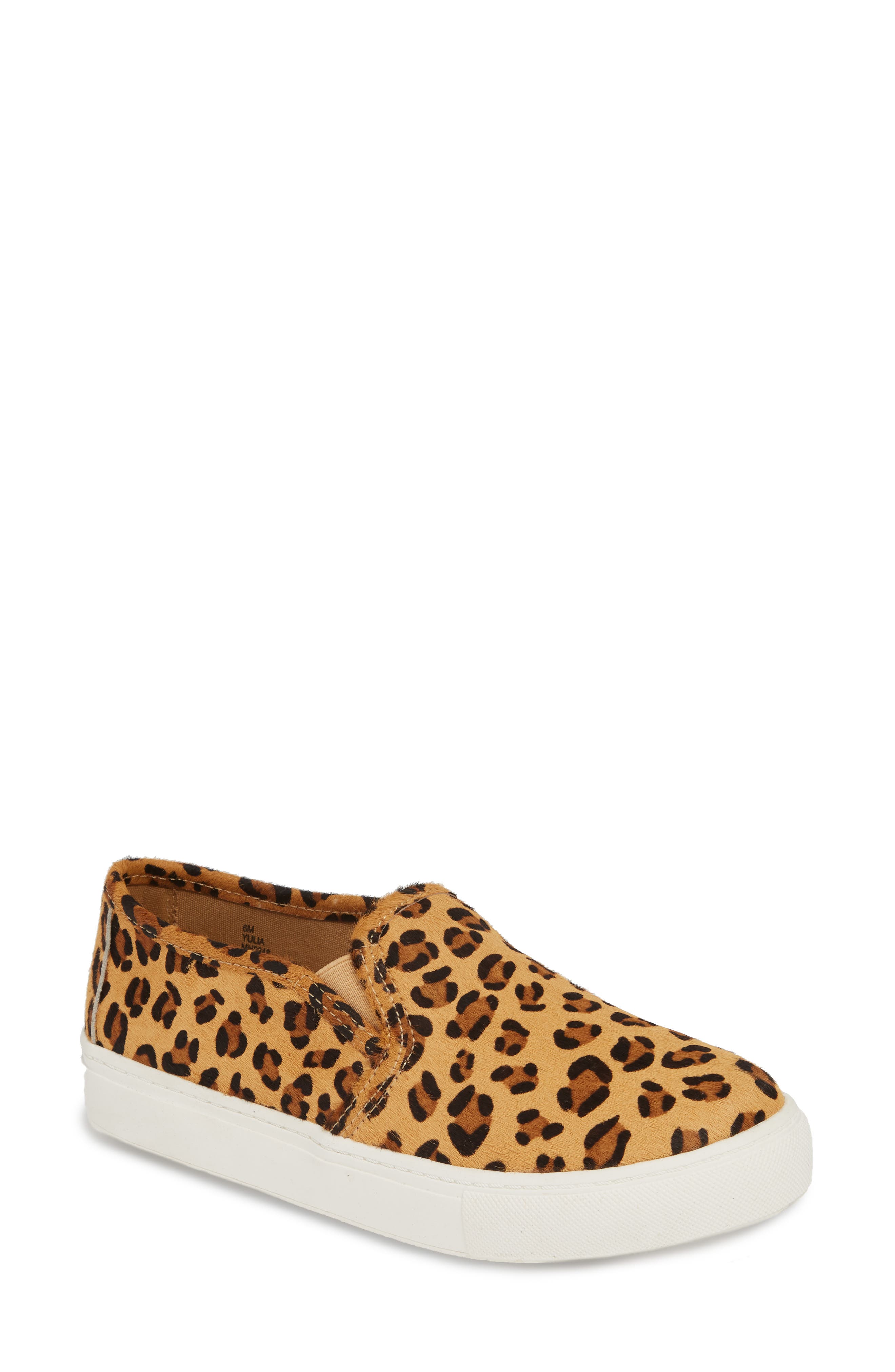 Mia Yulia Genuine Calf Hair Platform Sneaker, Brown