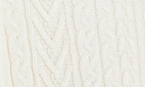 English Factory Tie Waist Cable Stitch Pants In Ivory