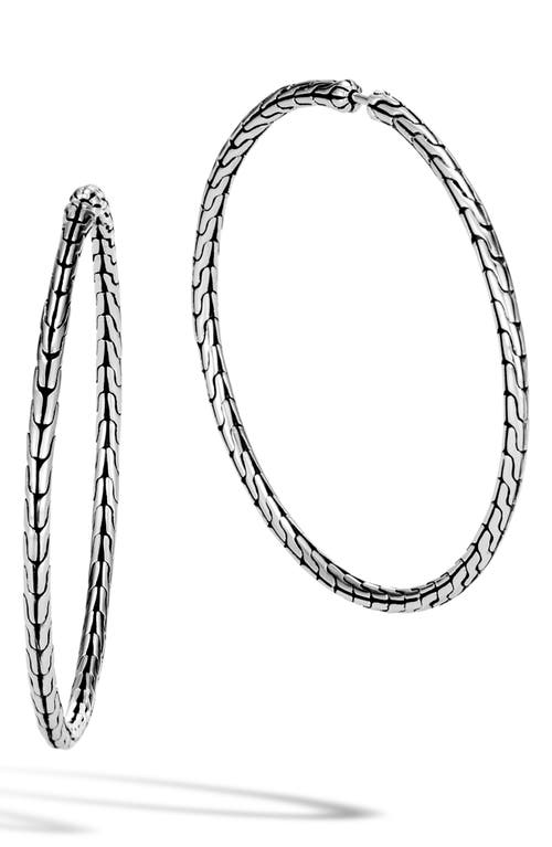 John Hardy Classic Chain Large Hoop Earrings in Silver at Nordstrom