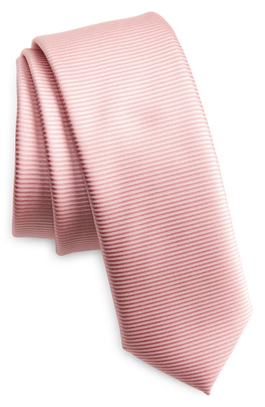 Hugo Boss Recycled Polyester Tie In Pink