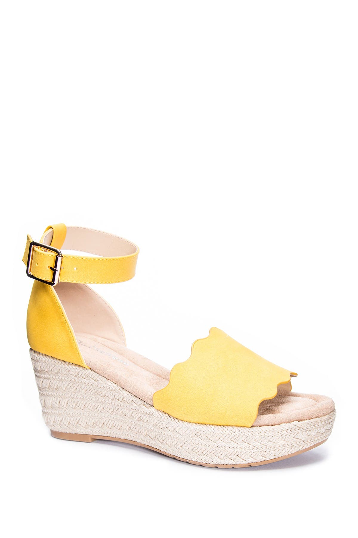 yellow summer wedges