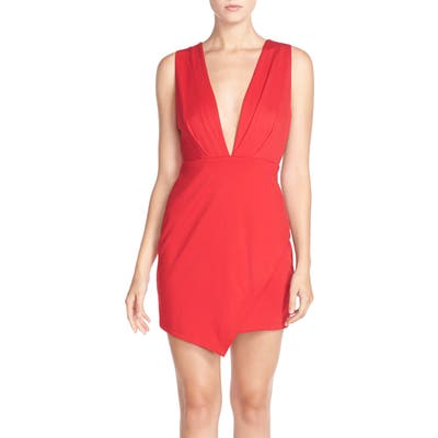 Fraiche By J Plunging Jersey Minidress