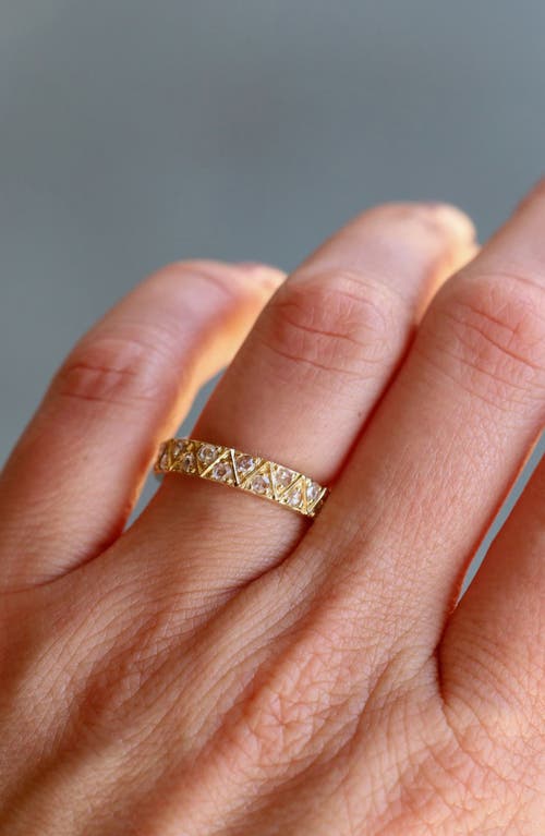 Shop Sethi Couture Stella Diamond Eternity Band In Yellow Gold/diamond