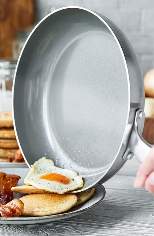 Greenpan Chatham Stainless Steel Ceramic Nonstick 8" And 10" Fry Pan Set In Stainless Steel