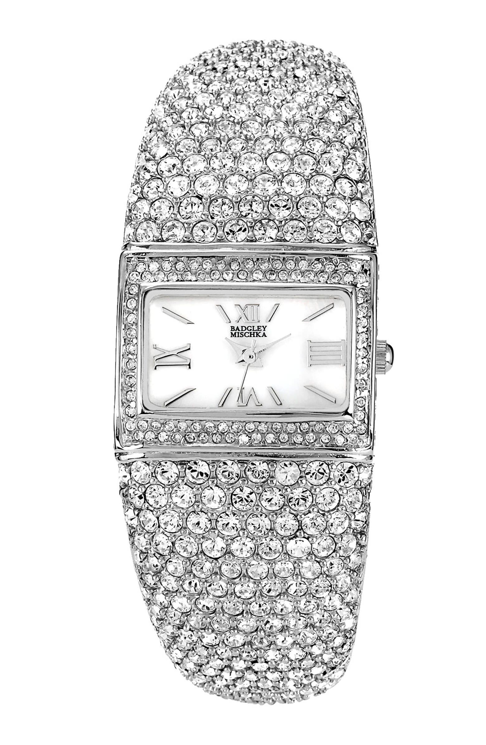 Badgley Mischka Square Crystal Bangle Watch | Nordstrom