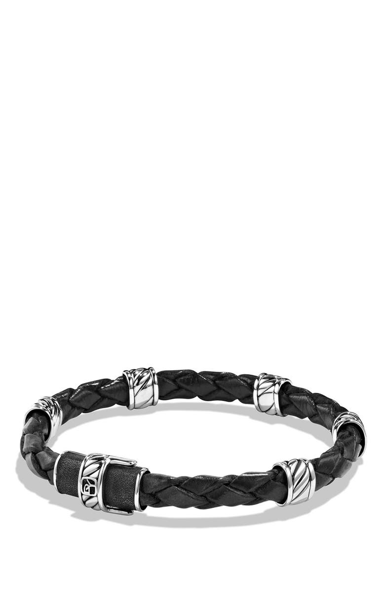 David Yurman 'Cable Classics' Leather Station Bracelet in Brown | Nordstrom