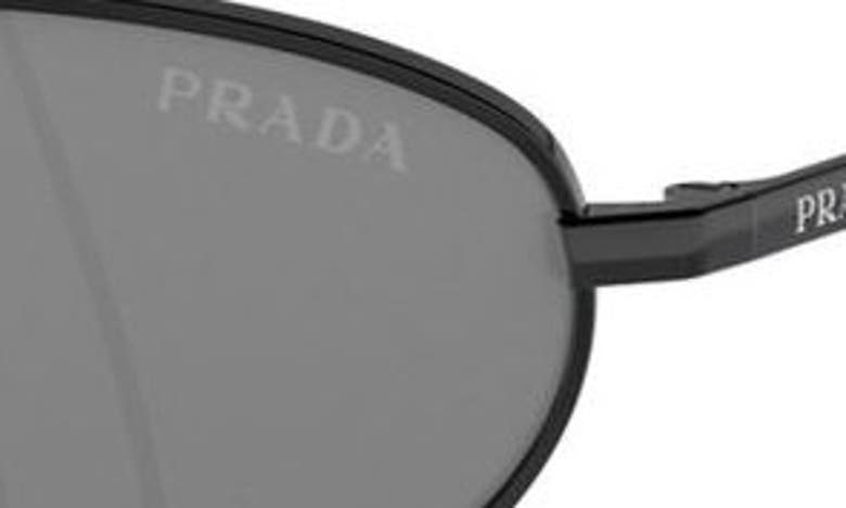 Shop Prada 59mm Oval Sunglasses In Black