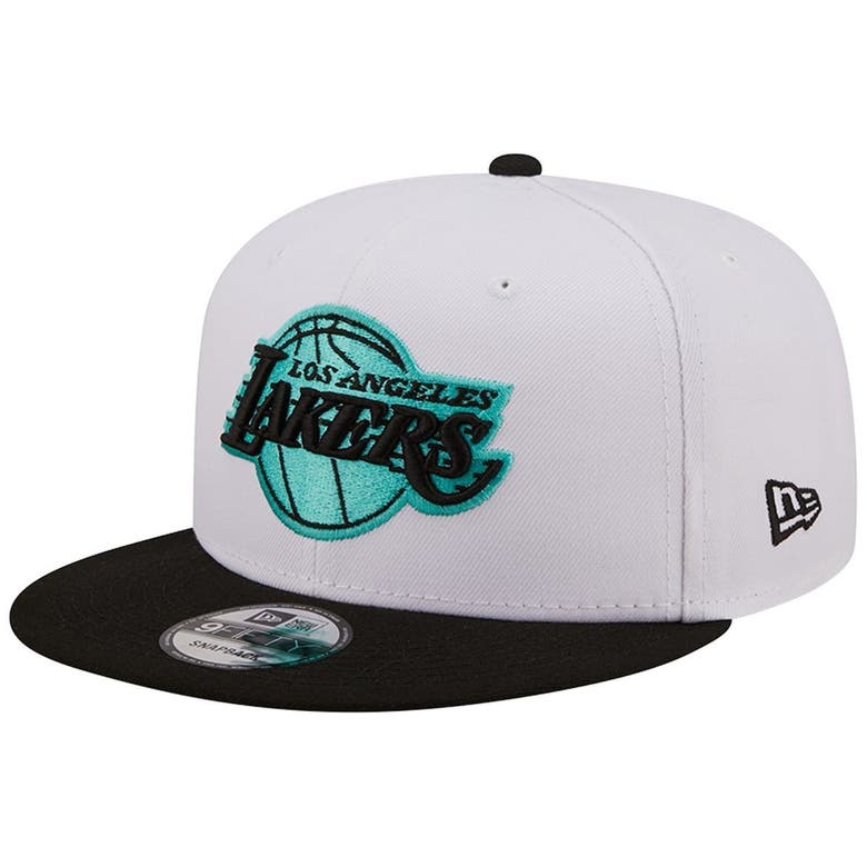 New Era White/black Los Angeles Lakers Color Pack 9fifty Snapback Hat ...