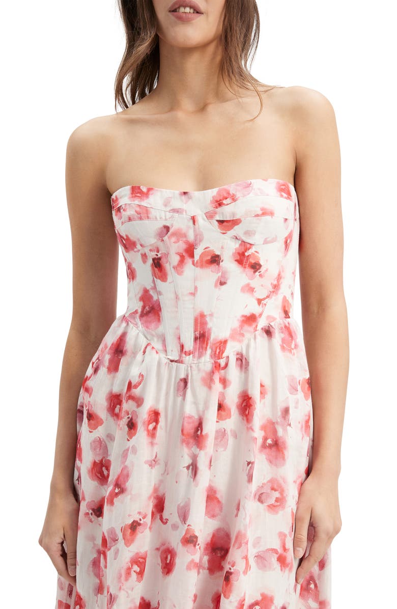 Bardot Lola Floral Strapless Corset Dress | Nordstrom