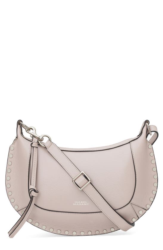 Isabel Marant Oskan Moon Leather Shoulder Bag In Chalk