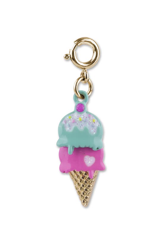 Shop Charm It Ice Cream Cone Charm In Teal/ Pink