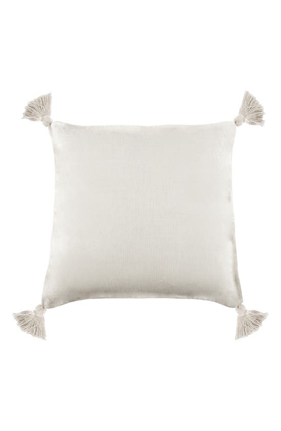 Pom Pom At Home Montauk Tassel Accent Pillow In Cream